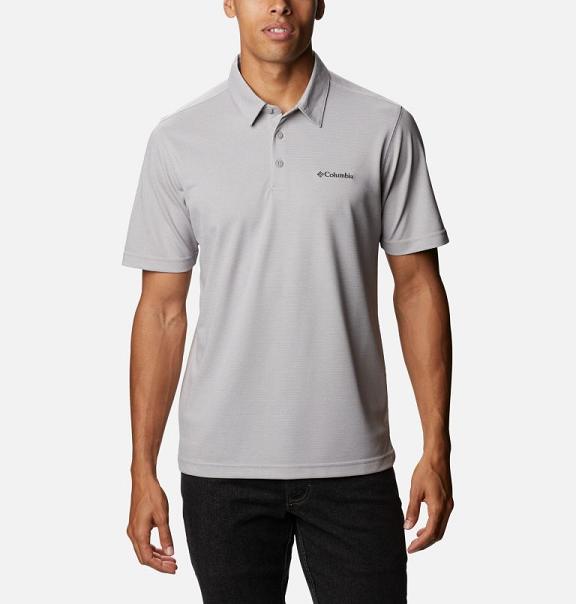 Columbia Pique Polo Grey For Men's NZ45812 New Zealand